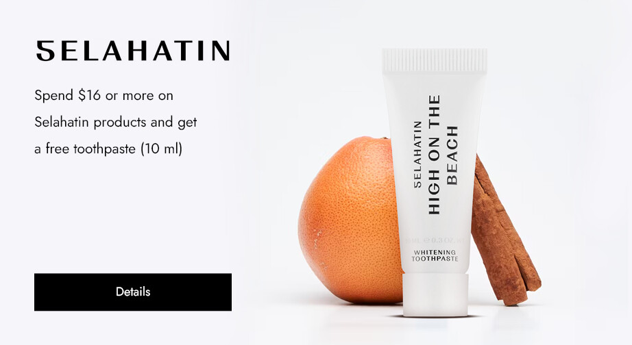 Spend $16 or more on Selahatin products and get a free toothpaste (10 ml)