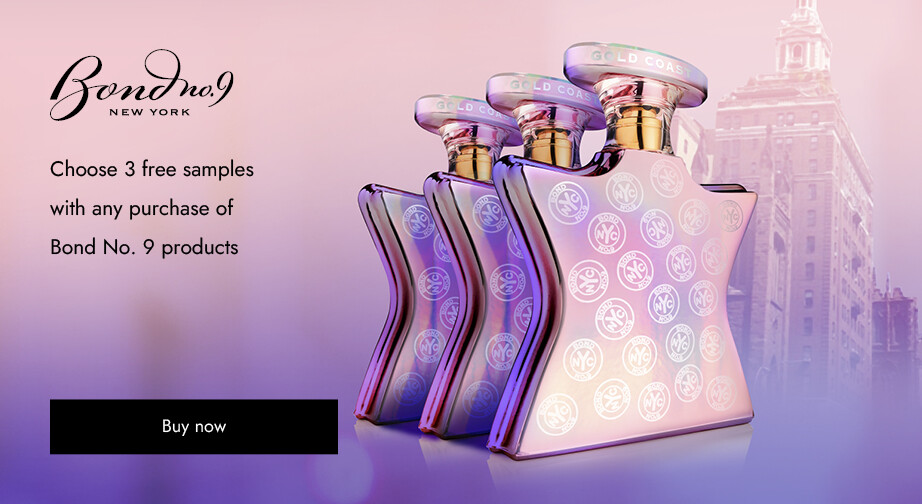 Buy any Bond No. 9 product and choose 3 free fragrance samples: Chelsea Nights, NoMad, Hamptons, Madison Square Park, or B9