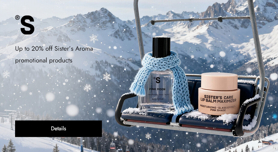 Up to 20% off Sister's Aroma promotional products. Prices on the site already include a discount.