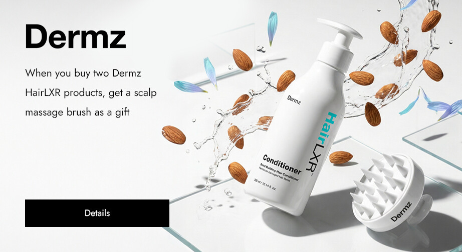 Buy two Dermz HairLXR products and get a free scalp massager