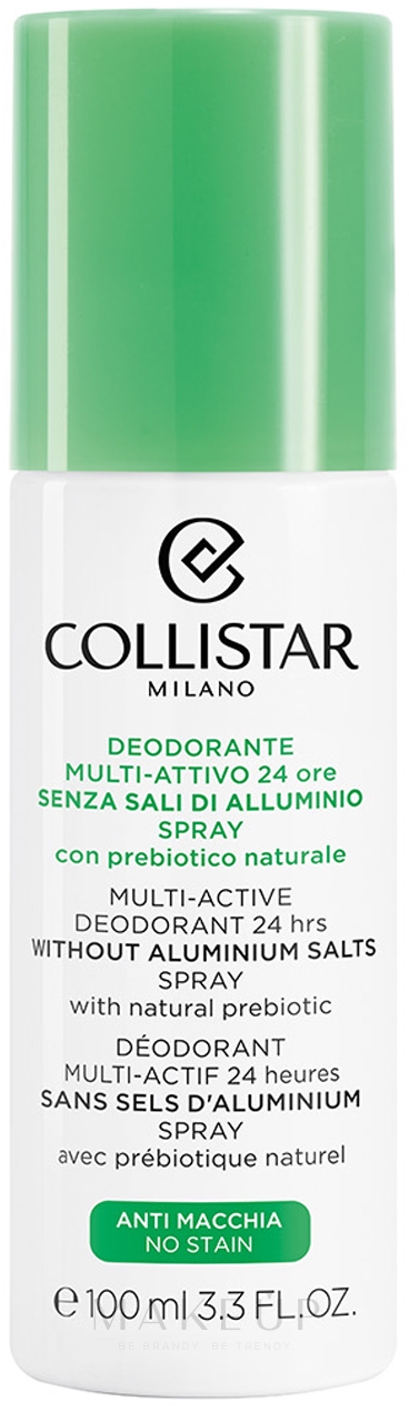Deodorant Collistar Multi-Active Deodorant Without Aluminium Salts 24 Hours Spray